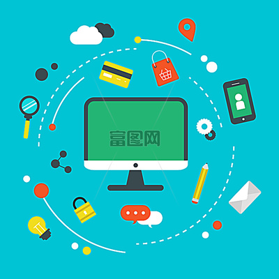 移动互联网与物联网技术 科技卡通背景素材的应用与免费资源